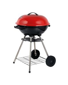 Brentwood BB-1701 17&rdquo; Portable Charcoal BBQ Grill, Red