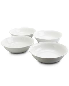 Gibson Home Wide 8.75 in. Stoneware Dinner and Serving Bowls in White, Set of 4