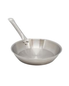 MegaChef Professional Kitchen 10 Inch Round Stainless Steel Fry Pan in Silver